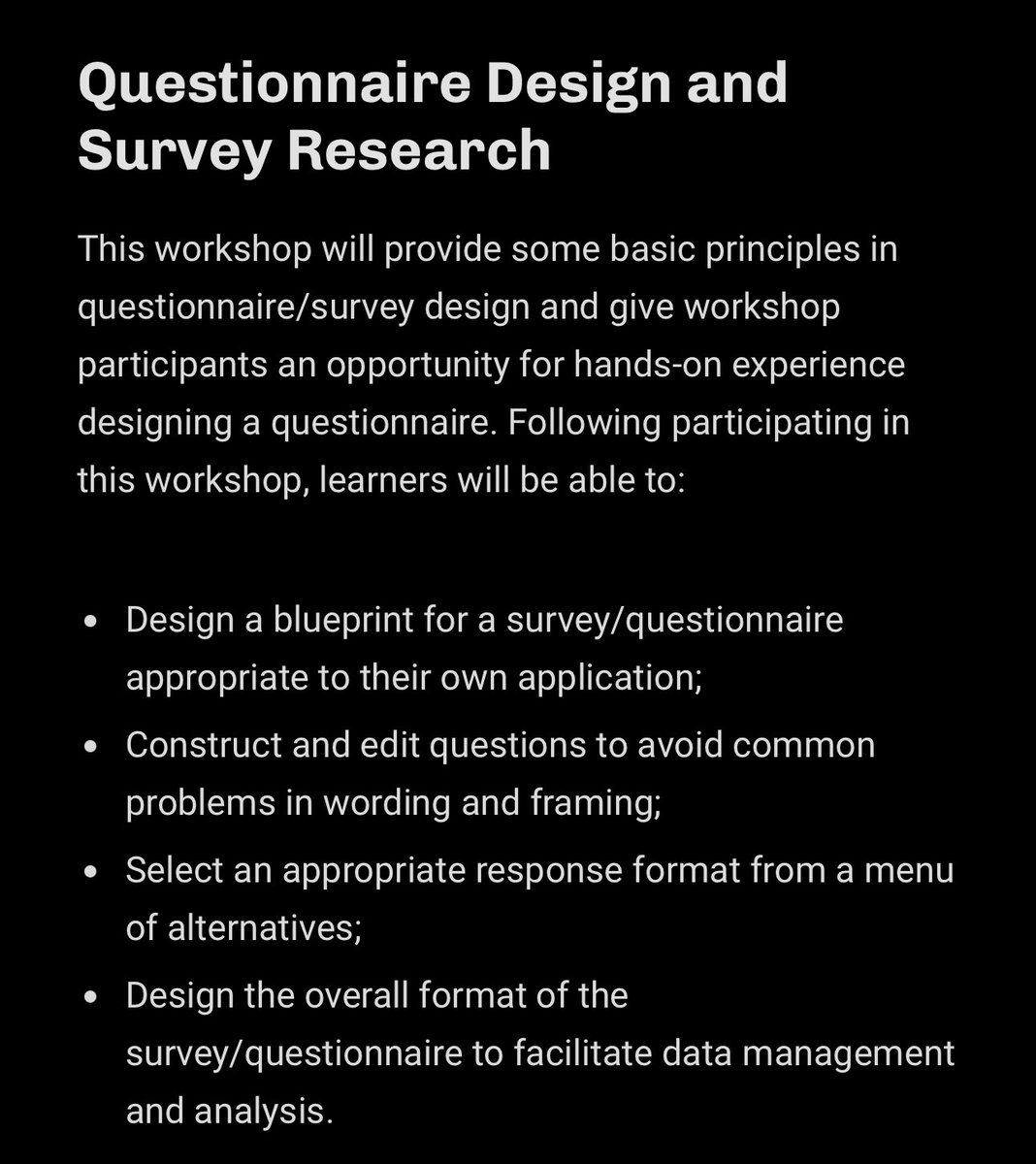 byrd_nick's tweet photo. Hey #SurveyMethods and #MedEd folks:

In a workshop for #MedSchool faculty about questionnaire design and survey research methods, what

- objectives should be prioritized?
- materials are out there?
- activities are worth it?
- assessments work?

Example: https://t.co/xvtraL2VbS https://t.co/5TvxM1eSJj