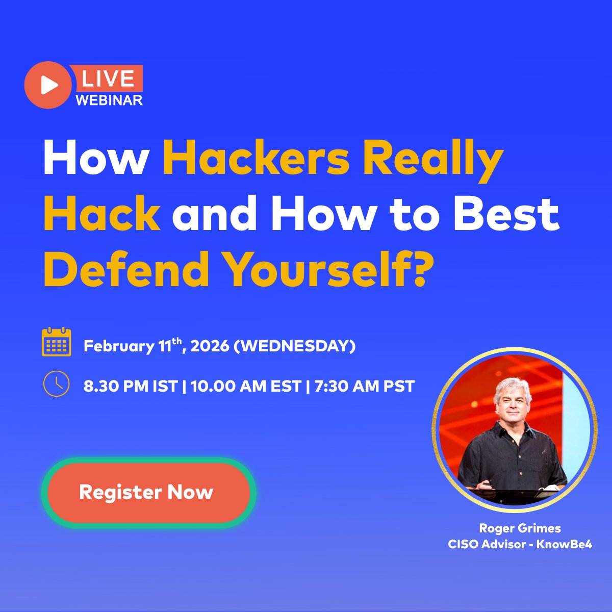 Most breaches don’t happen where teams are looking.

Join Roger LIVE as he reveals real attack paths hackers use and what actually stops them.

⚠️ Limited seats
🔴 Not recorded - live only

📅 Feb 11 | ⏰ 10:00 AM EST / 8:30 PM IST

Register now👉 luma.com/xwrn3dev