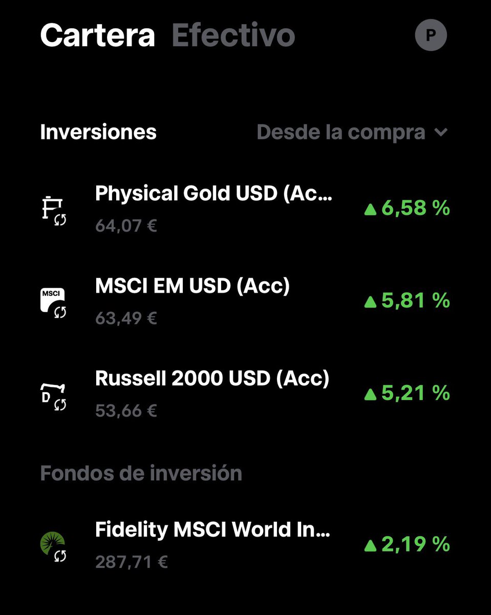 InvCafeDep's tweet image. Y la cuenta de TR sigue subiendo poquito a poco con buenas subidas 📈

En 14 días se ejecutan los planes de inversión automáticamente. (Y sin comisiones).

Sigamos acumulando. ☕️💪