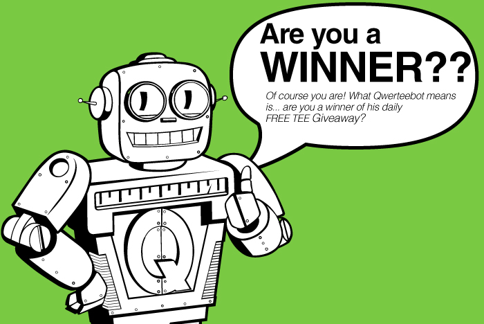 Today's Qwertee.com FREE TEE winner is Mika Laukkarinen! Please email us to claim your prize. Keep Reposting our posts for your chance to win!
