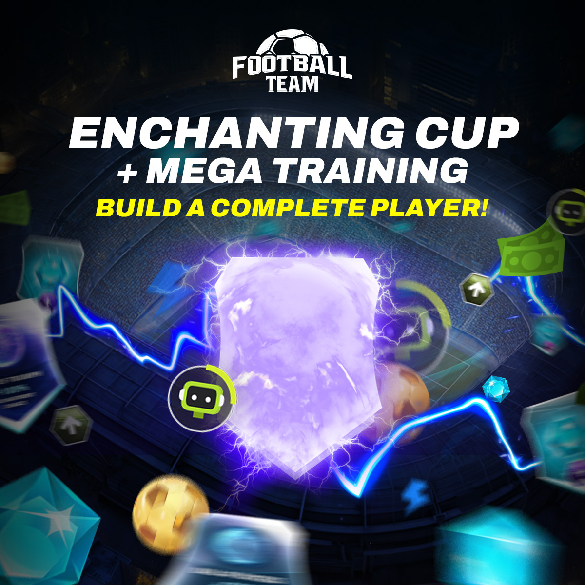 Footballteam_PL's tweet image. ⚡ Footballers, Events are back! ⚡

From January 19 to 25, the Enchanting Cup and Mega Training are live!

Enjoy +10% enchant chance, –40% enchanting costs, 4 simultaneous trainings, 100% more auto trainings, and reduced Euro &amp;amp; Energy costs. 

📰Check the full news for all