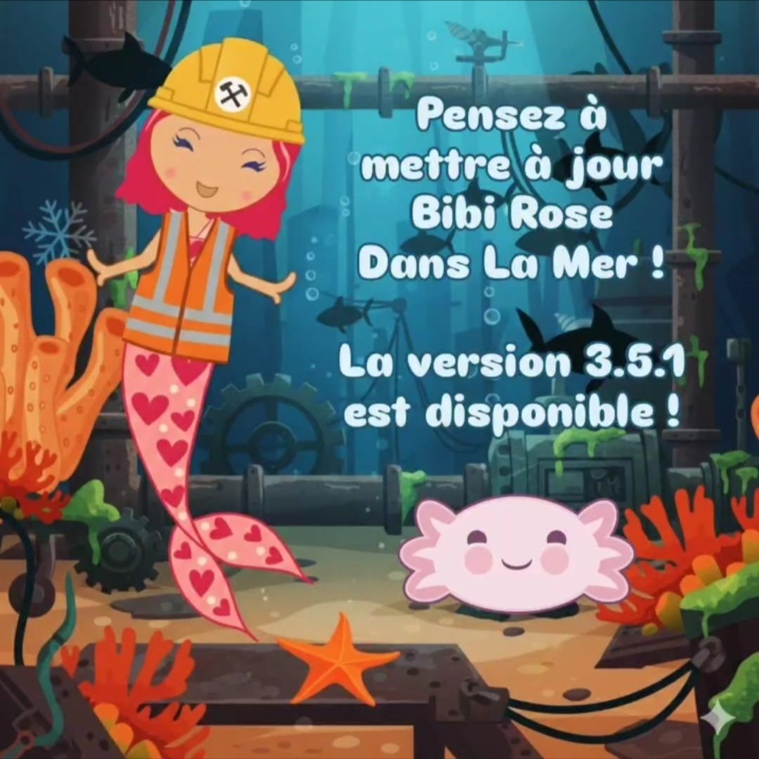 La version 3.5.1 de Bibi Rose Dans La Mer est disponible ! Pensez à la mettre à jour !
Jeux éducatifs 2-5 ans 🫡
bibirosegames.com 
#JeuxEducatifs 
#Maternelle