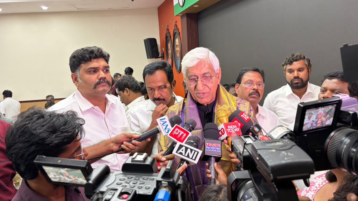 TS_SinghDeo's tweet photo. Presided over the Screening Committee meeting of Tamil Nadu & Puducherry at PCC office, Sathyamurthy Bhawan

The meeting was attended by Screening Committee members Shri G.C. Chandrashekhar, Smt. Yashomati Thakur and Shri Anil Kumar Yadav; PCC In-charge Shri Girish Chodankar; PCC Presidents and CLP leaders of Tamil Nadu & Puducherry; and AICC Secretaries Shri Nivedith Alva and Shri Suraj Hegde.

We held constructive discussions focused on strengthening the organisation and preparing for the road ahead for upcoming assembly elections.