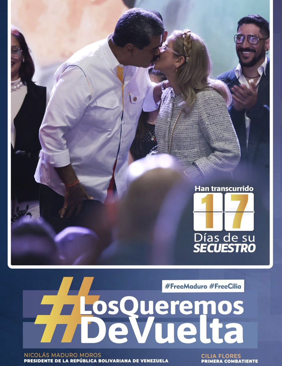 Seguimos en pie de lucha porque desde Ciudad Bolívar decimos #LosQueremosDeVuelta <a href="/NicolasMaduro/">Nicolás Maduro</a> <a href="/ConCiliaFlores/">Cilia Flores</a>