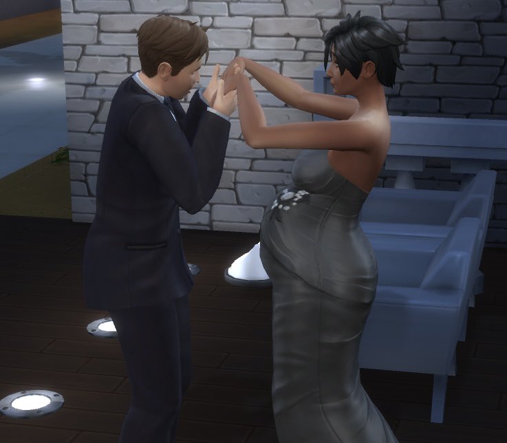 s1mplixity_101's tweet image. Robert and pregnant with twins Courtney
got married in sims 4. 🎉 💞 #dispatch #invisimech