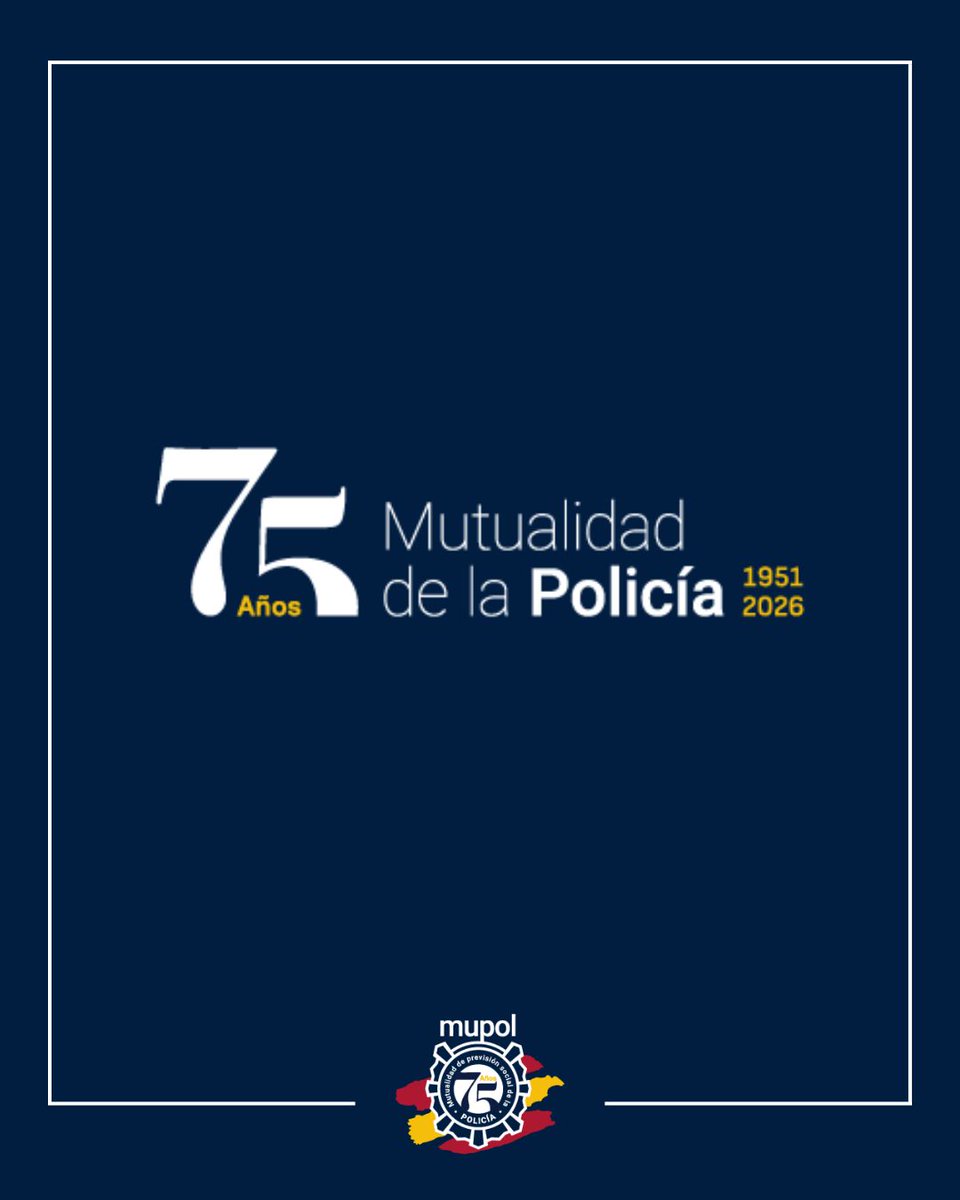 MUPOL cumple 75 años al lado de la Policía Nacional @policianacional y sus familias.
75 años de compromiso con la protección y la previsión social, acompañando en los momentos clave: Jubilación · Invalidez · Fallecimiento.
Gracias por la confianza.