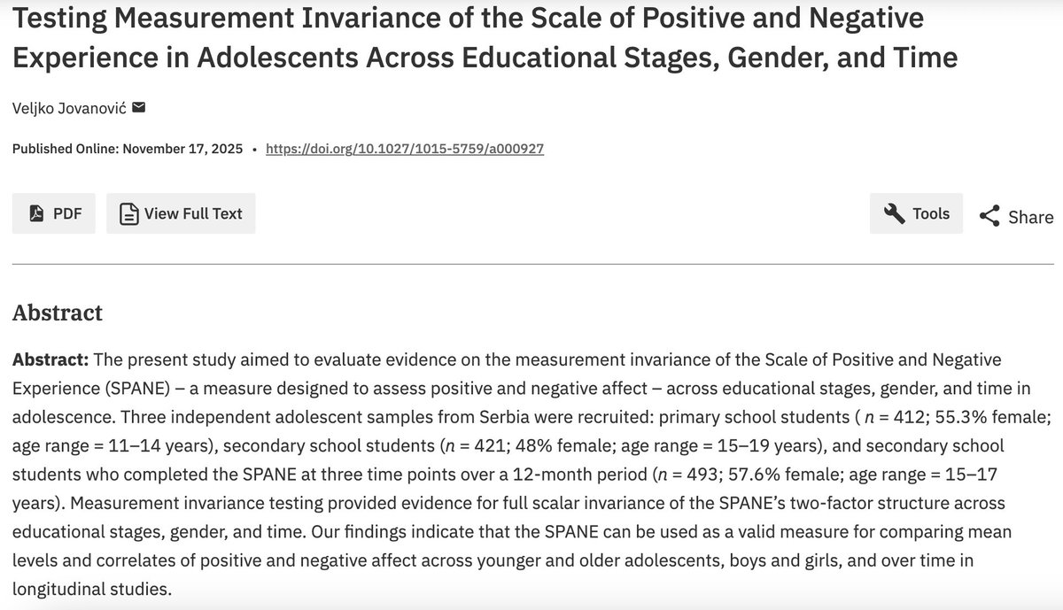European Journal of Psychological Assessment tweet media