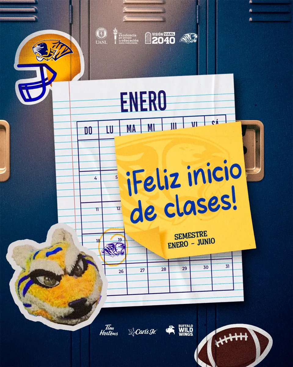 UANL_Autenticos's tweet image. Un nuevo semestre implica nuevos retos, nuevas responsabilidades y la oportunidad de demostrar tu compromiso con tu formación. 📚

De parte del programa de Fútbol Americano Auténticos Tigres, les deseamos un Feliz Inicio de semestre Enero-Junio 2026 🐯🙌🏻

#Serautentico #UANL