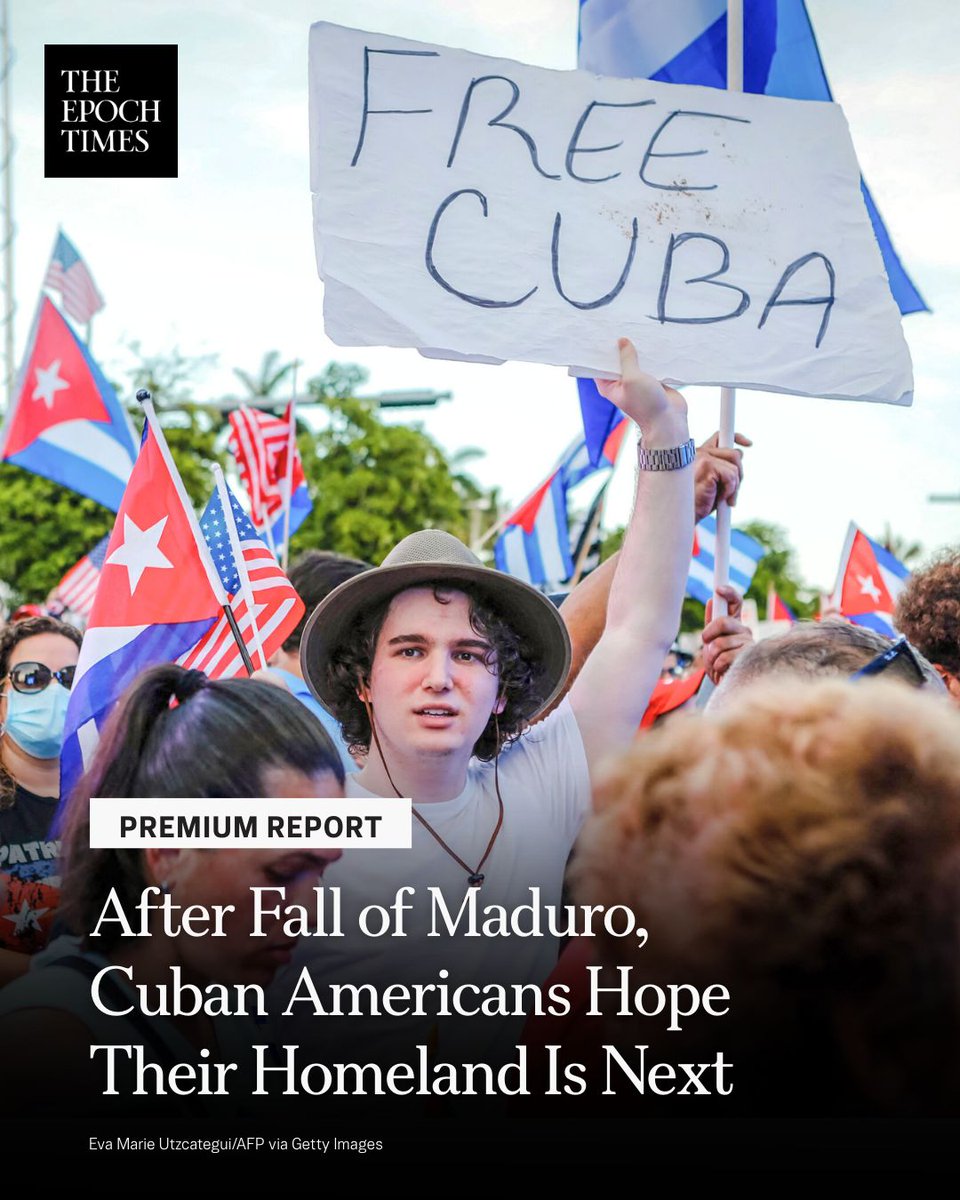 EpochTimes's tweet image. 🚨 𝐀𝐟𝐭𝐞𝐫 𝐅𝐚𝐥𝐥 𝐨𝐟 𝐌𝐚𝐝𝐮𝐫𝐨, 𝐂𝐮𝐛𝐚𝐧 𝐀𝐦𝐞𝐫𝐢𝐜𝐚𝐧𝐬 𝐇𝐨𝐩𝐞 𝐓𝐡𝐞𝐢𝐫 𝐇𝐨𝐦𝐞𝐥𝐚𝐧𝐝 𝐈𝐬 𝐍𝐞𝐱𝐭 

‘It was beautiful before the ’60s—before the devil came,' one Cuban woman, who was imprisoned by the regime, told The Epoch Times. 

Link in thread.