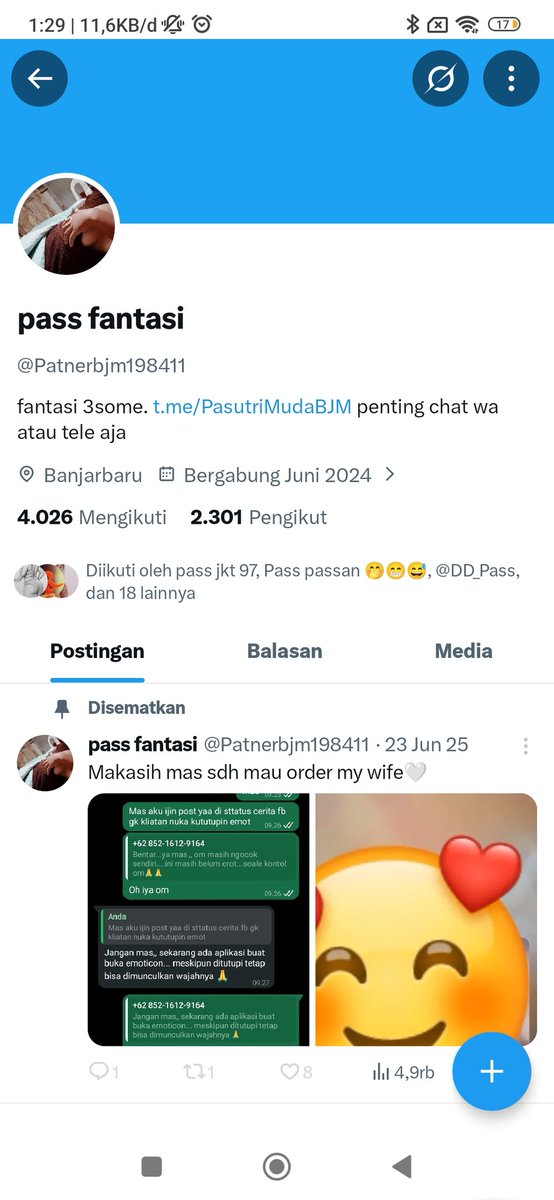 Pathner_Bungo's tweet image. Akun penipu hai hati