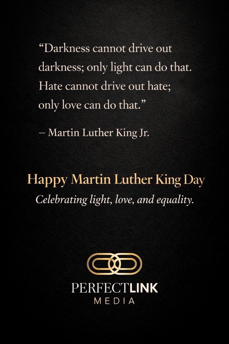 Today we honor the legacy of Martin Luther King Jr., remembering that true leadership is rooted in light, love, and the unwavering belief that equality is non-negotiable.

Happy Martin Luther King Day.