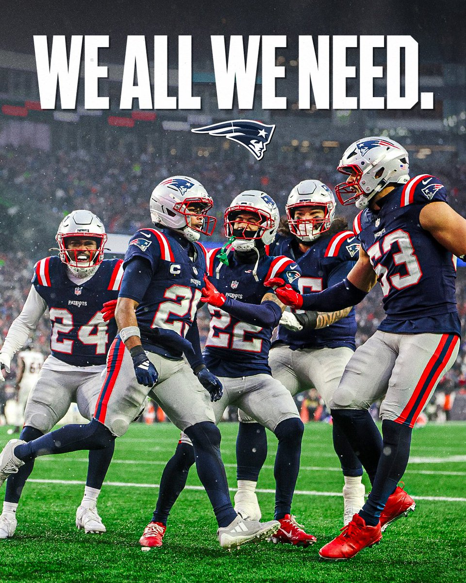 Patriots's tweet image. All we need.