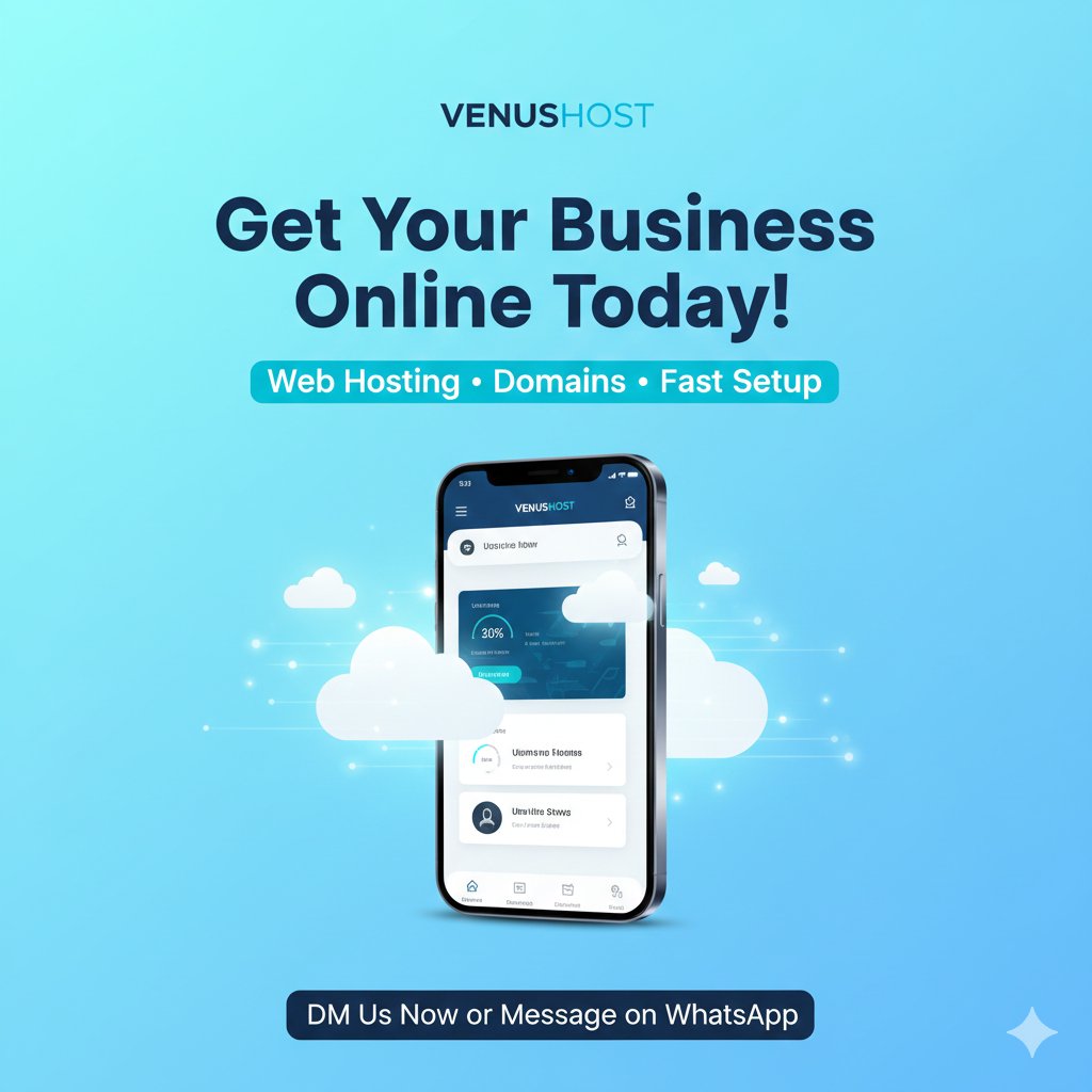 UHelrick's tweet photo. Stop delaying your online launch.
Get hosting that actually works.
📲 WhatsApp Venushost now: +2348134641957 https://t.co/SmhQ9J2bwu