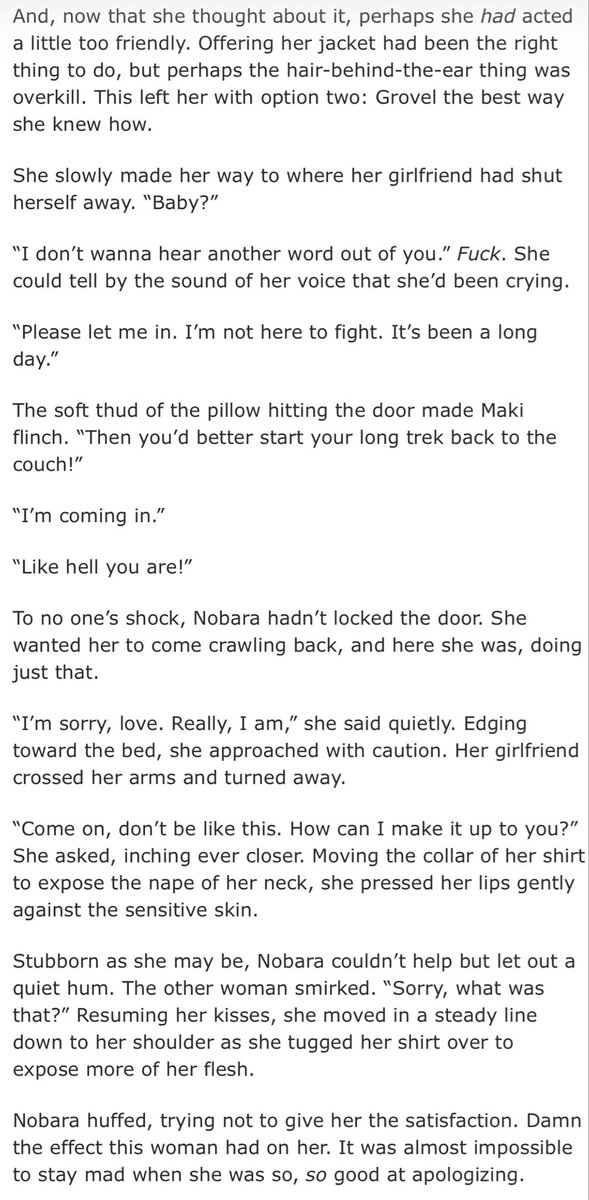 Happy birthday, Maki! We’re sorry to make you “suffer” this week with your big episode coming up and all, but at least this is a little more pleasant 🤣 🎂 

archiveofourown.org/works/77855416…

#nobamaki #nobara #makizenin #jjk #JujutsuKaisen