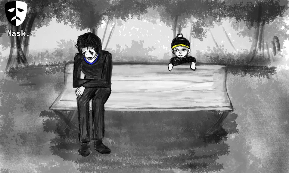 KenwayCon's tweet image. I dropped a new mod, Mask!

Mask is a 2D Sidescroller Story that focuses on Victor, a person with depression.
Wander around a Hospital in an entire different artsyle compared to OMORI's!

mods.one/mod/mask