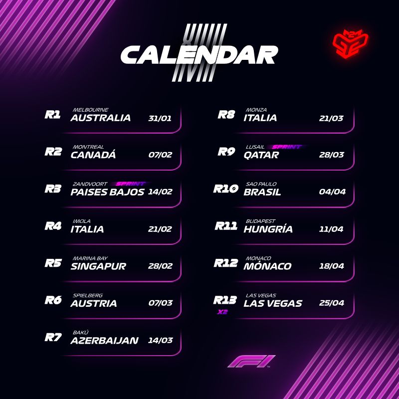 🗓️CALENDARIOS🗓️

Estos son los dos calendarios que seguirán nuestras dos categorías para la temporada XVIII. 

🟡MGP1 dará comienzo en territorios austrias y terminará en la samba de brasil
🔴MGP2 dará comienzo con los canguros australianos y terminará con la ruleta de las Vegas