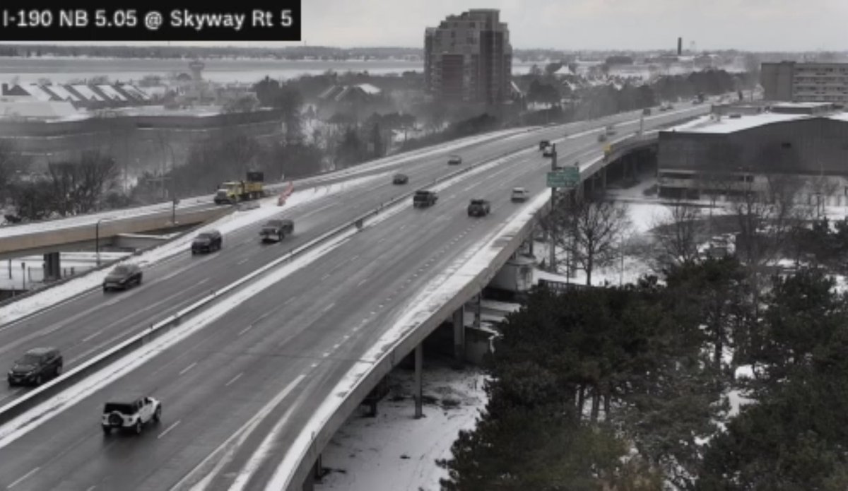 #Traffic: The Skyway and Route are CLOSED between the 190 and Milestrip Road (Rt. 179) until further notice. <a href="/937WBLK/">Power 93.7 WBLK</a> <a href="/1065WYRK/">106.5 WYRK</a> <a href="/929WBUF/">92.9 WBUF</a> <a href="/New961Buffalo/">The New 96.1</a> 
#TrafficAlert #Buffalo #BuffaloTraffic #Skyway #WinterStorm