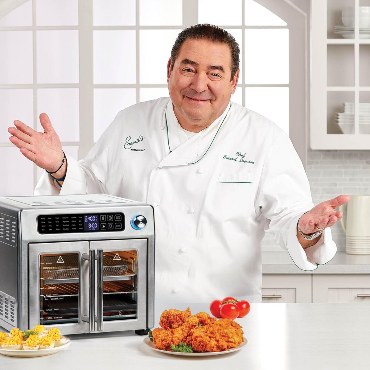 Newlive12345's tweet image. Upgrade your kitchen with the Emeril Lagasse 26QT French Door Air Fryer Oven 24 cooking functions, digital controls, 7 accessories &amp;amp; sleek stainless steel design. Big enough for family meals and fast healthy cooking.
👉 amzn.to/4bqmIgj
#AirFryer #KitchenGadgets #HomeApp