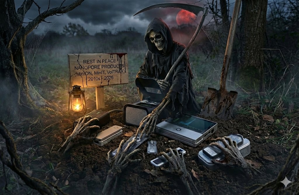 With the P2S joining the long list of abandoned <a href="/nanopore/">Oxford Nanopore</a> products in favour of the expensive P2i it becomes clearer that the #anyone #anywhere vision is lost...