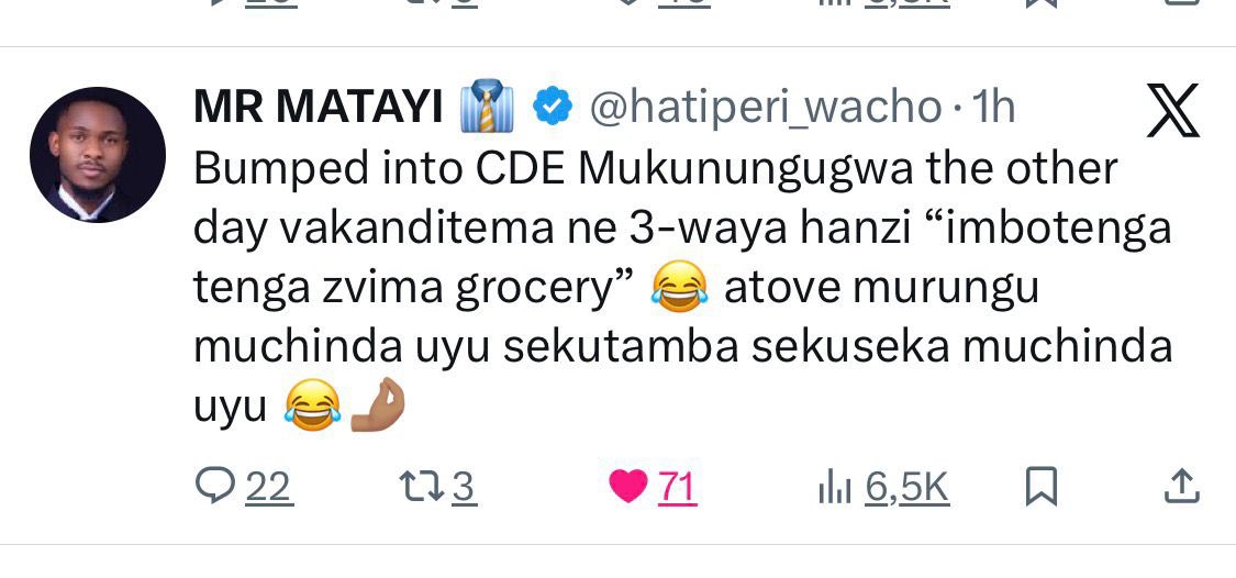 Vamwe vanondiziva Vanonditi Mukunell 💰💰💵💵 

Iwe wosvora?