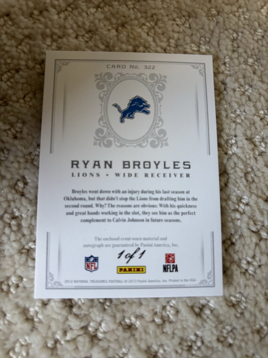 TreySooner's tweet photo. Ryan Broyles best rookie card ever. Boomer! 1 of 1 Logoman. @RyanBroyles @Bpartyham https://t.co/fPdZHsNNXu