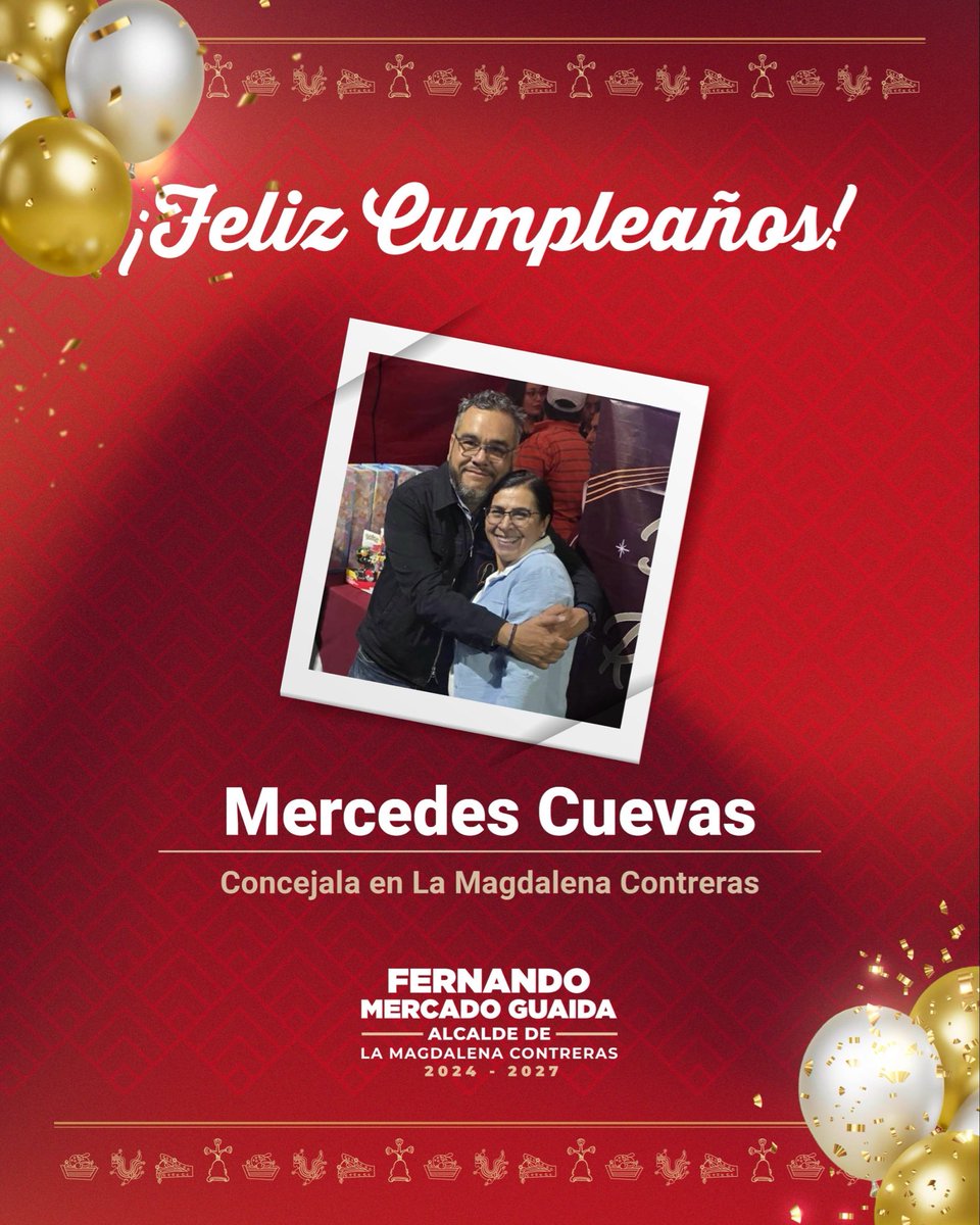 ¡Feliz cumpleaños, querida concejala <a href="/MercedesCM2024/">Mercedes Cuevas</a>!

Te deseamos un día lleno de alegría y muchos éxitos. Seguimos trabajando juntos por las y los contrerenses.

¡Un abrazo!