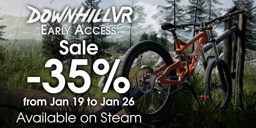 Feel the speed, read the terrain and perfect every line!

Grab DownhillVR Early Access 35% off from January 19 to January 26 (10AM PST / 7PM CET) and shred epic trails in VR!

store.steampowered.com/app/1576560/Do…

#DownhillVR #MountainBiking #VirtualReality #Steam