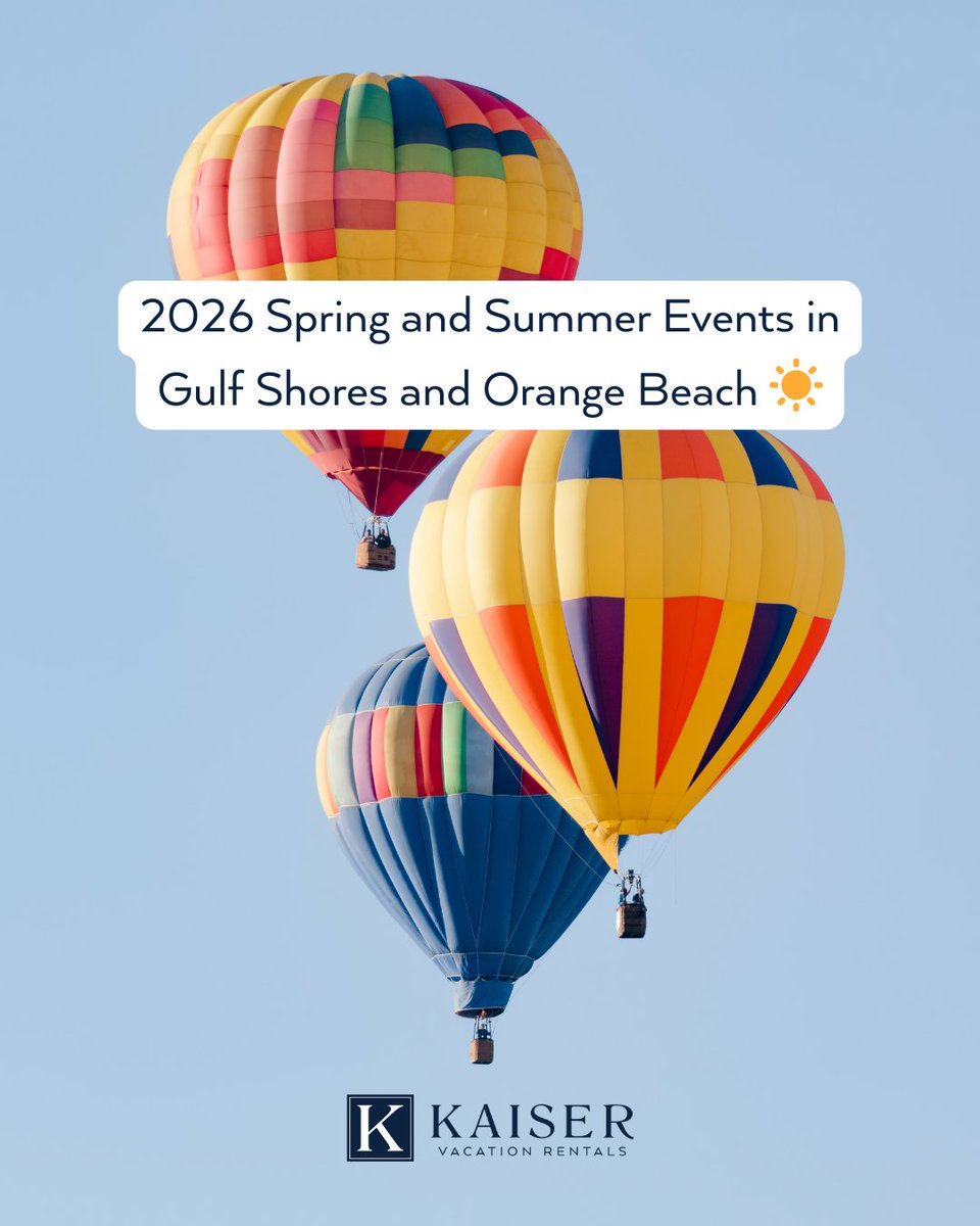 Planning a Gulf Shores or Orange Beach getaway? Don’t miss the spring and summer events that make these seasons extra special ☀️ 

Read the blog to see what’s happening 👉 loom.ly/nsdWgBo

#gulfcoastevents #visitalabama