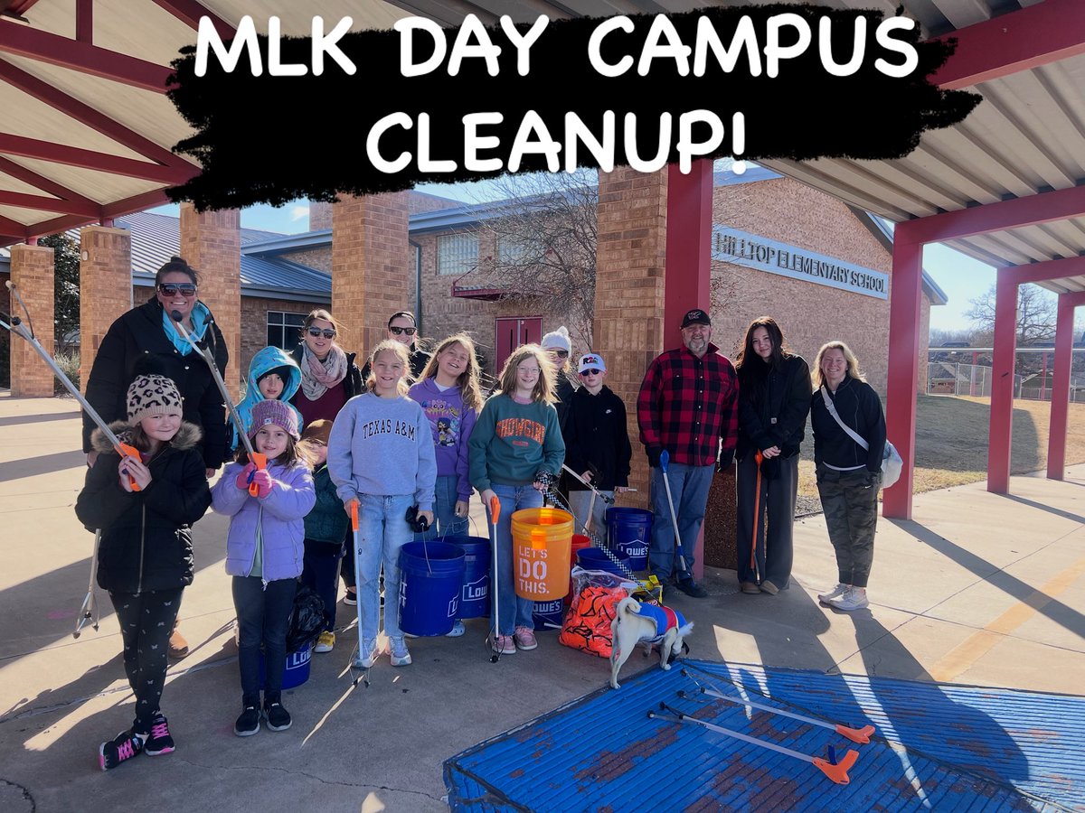 2 FULL large bags of litter were removed from the Hilltop Elementary School campus today! Thank You everyone ♻️