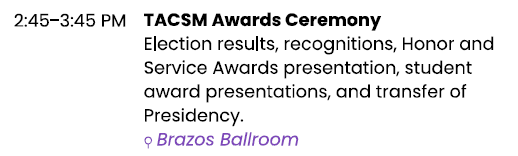 Texas ACSM tweet media