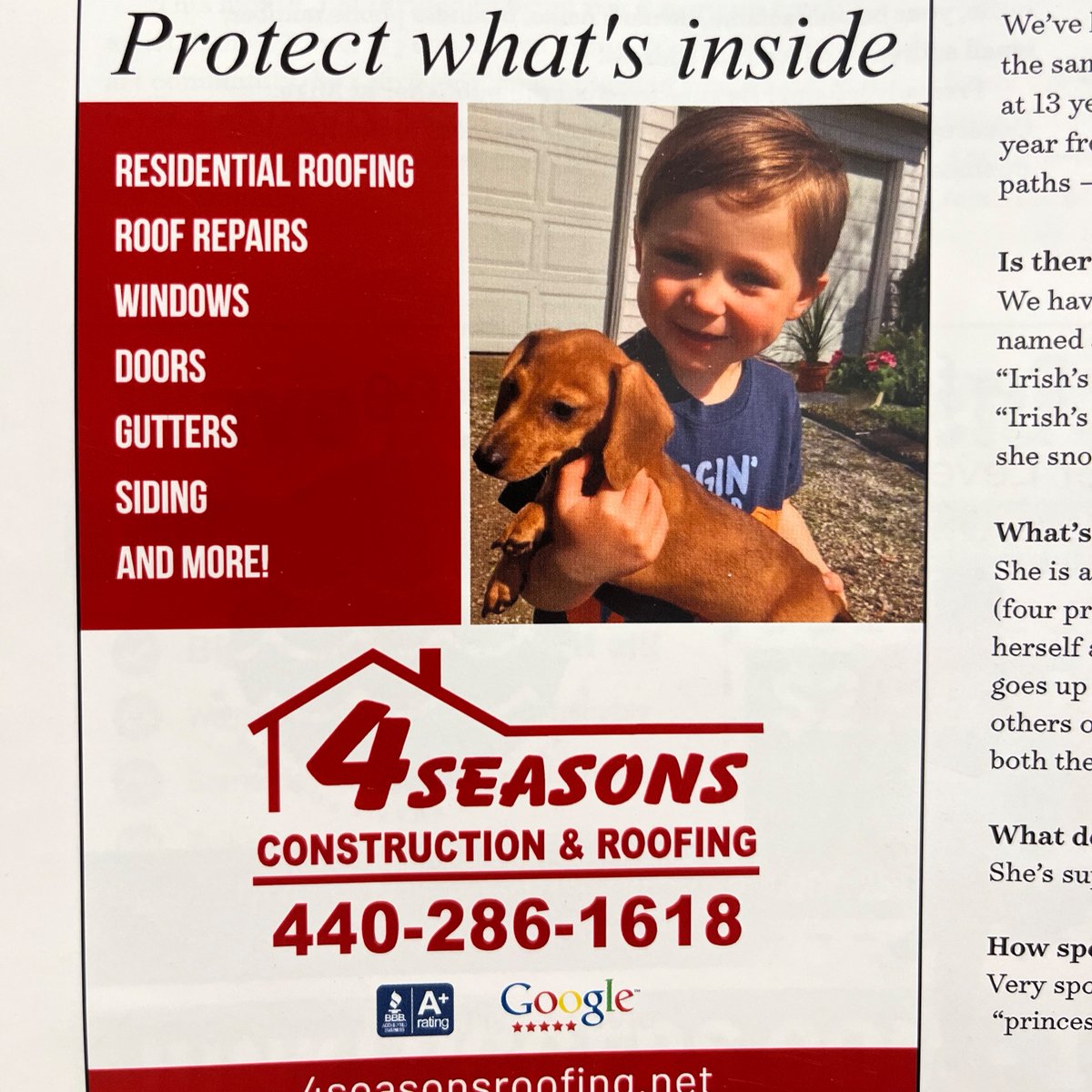 Have a great week!

4seasonsroofing.net

#strollgatesmills #chardon #roofers #pets #roofing #ohio #rooferslife #homerenovation #contractor