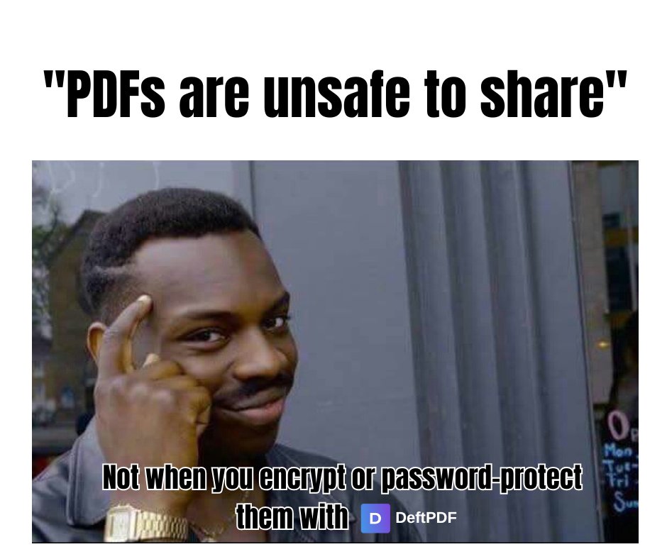 Think PDFs are unsafe to share? Think again! 😎  

deftpdf.com

#DeftPDF #PDFSecurity #EncryptPDF #PasswordProtectPDF #SafePDF #PDFTools