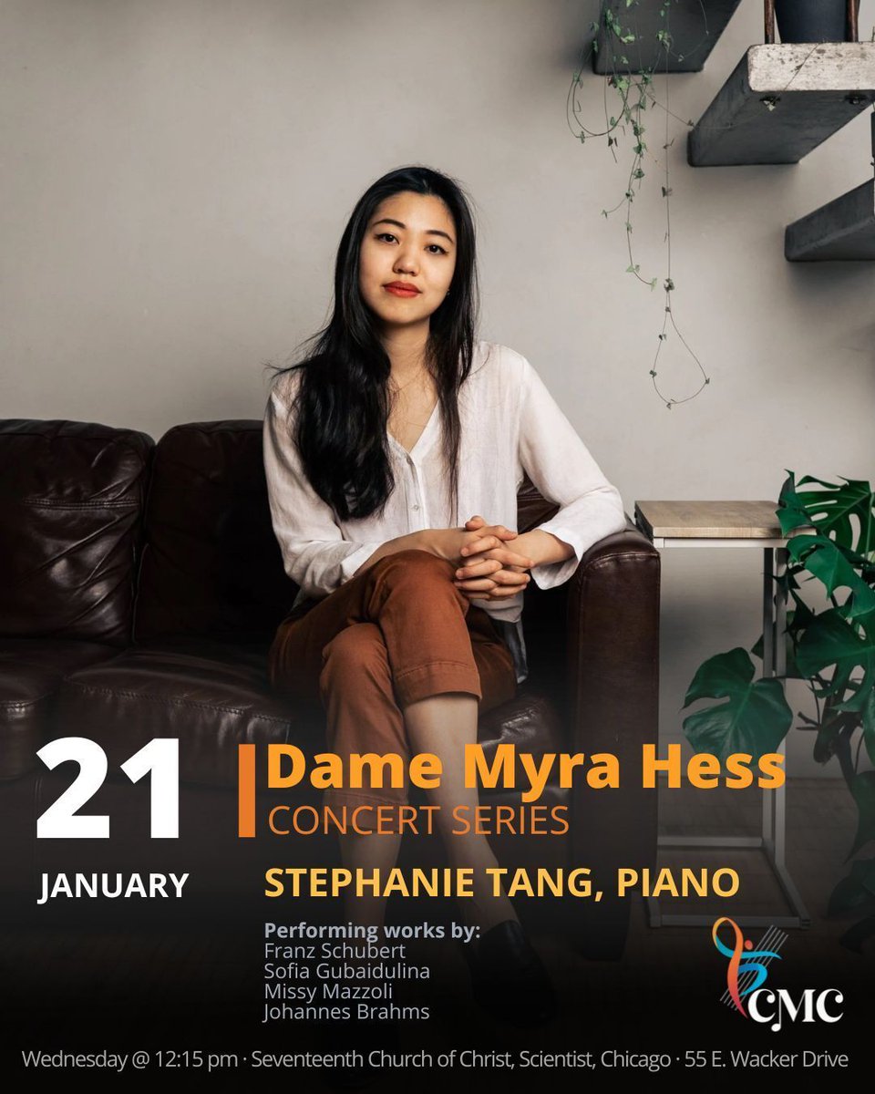 This Wednesday's Hess concert features rising star pianist Stephanie Tang🎶

📅 Wednesday at 12:15 PM
📍 Seventeenth Church of Christ, Scientist
🎟️ Free admission