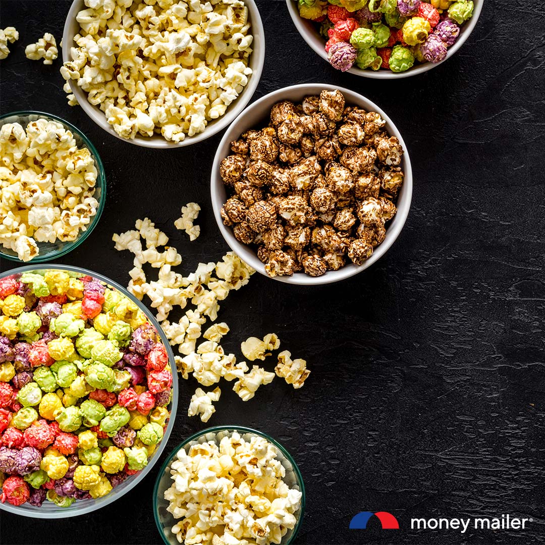 No matter whether you prefer your popcorn sweet or savory, you can savor the sweet deals on MoneyMailer.com. Find local businesses and special offers in a large variety of categories. Check us out today!
 #NationalPopcornDay #MoneyMailer #coupons #deals
