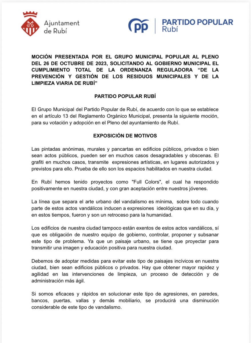 Partido Popular de Rubí tweet media