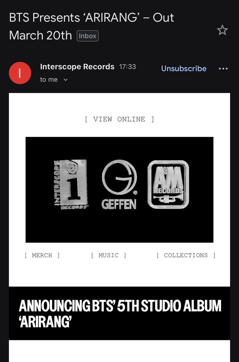 tksovers's tweet image. New email about BTS's album release and pre-ordering 👀