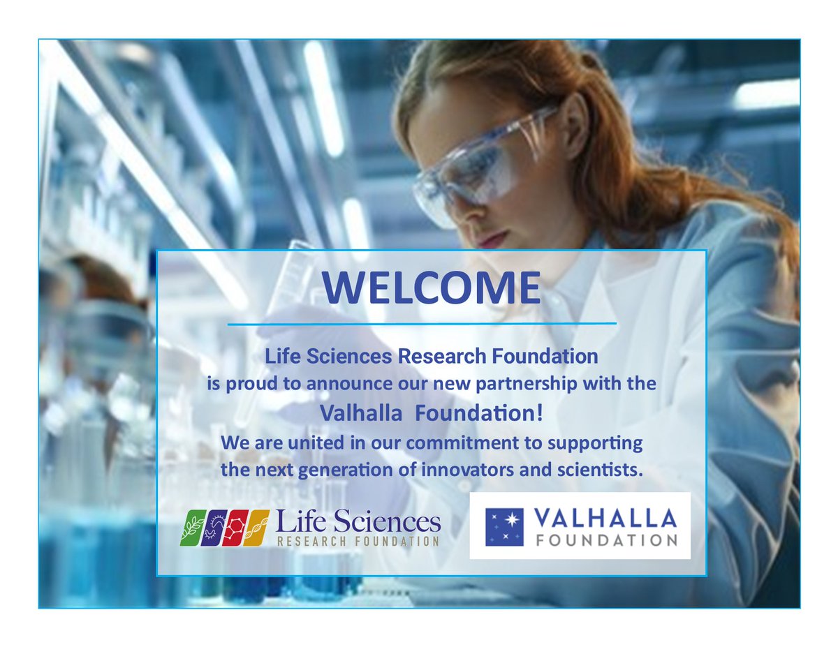 research43416's tweet image. We are pleased to share that the Life Sciences Research Foundation has entered into a new partnership with the Valhalla Foundation.

#LSRF #ScientificResearch #PostdoctoralFellows