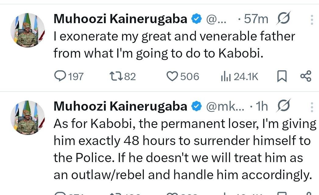 HEBobiwine's tweet image. You ordered the raid on my house to harm me! I beat you at your own game and escaped. To cover up the shame, you claimed no one was looking for me. Here you are now, seized by fear and panic and confirming your wicked plot against me. Anyway, I will resurface when I decide. Then…