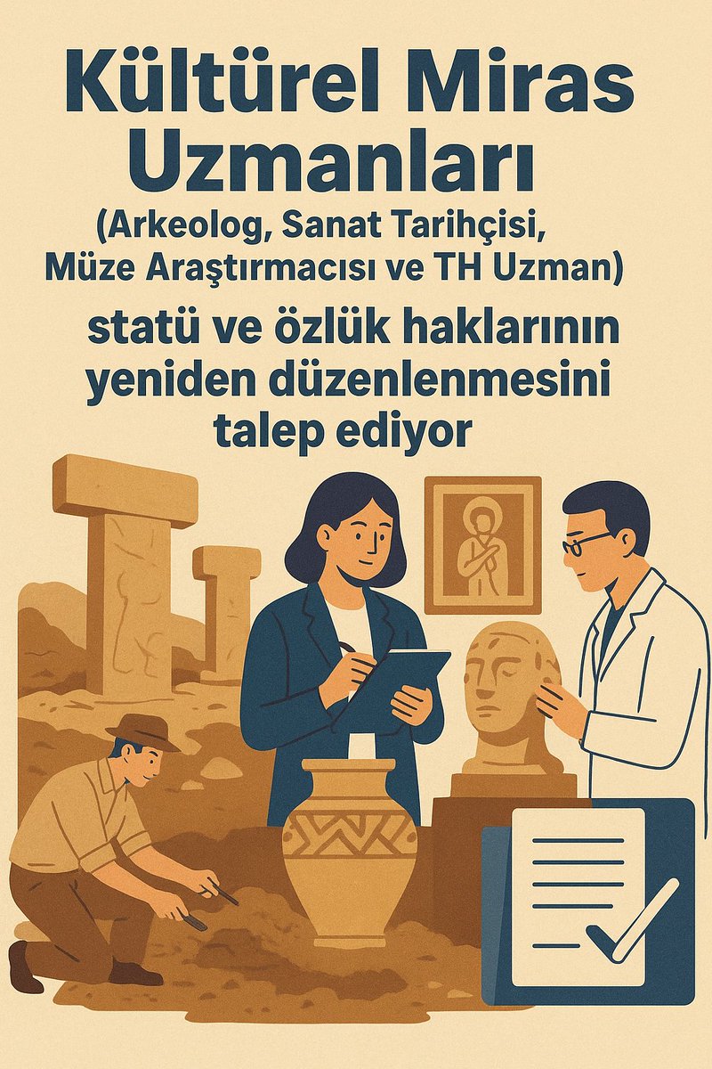 gencmuzeci's tweet photo. TANIMSIZLIK!
YAPISAL SORUN!
SAYGINLIK!
Kültürel Miras Uzmanları (Sanat tarihçi, Arkeolog,Müze Araştırmacıları,Th Uzman) olarak  THS-A grunda yer almak istiyoruz!
#KulturelMirasUzmaninaAdalet  #KulturelMirasUzmani https://t.co/h09pxMyLPA