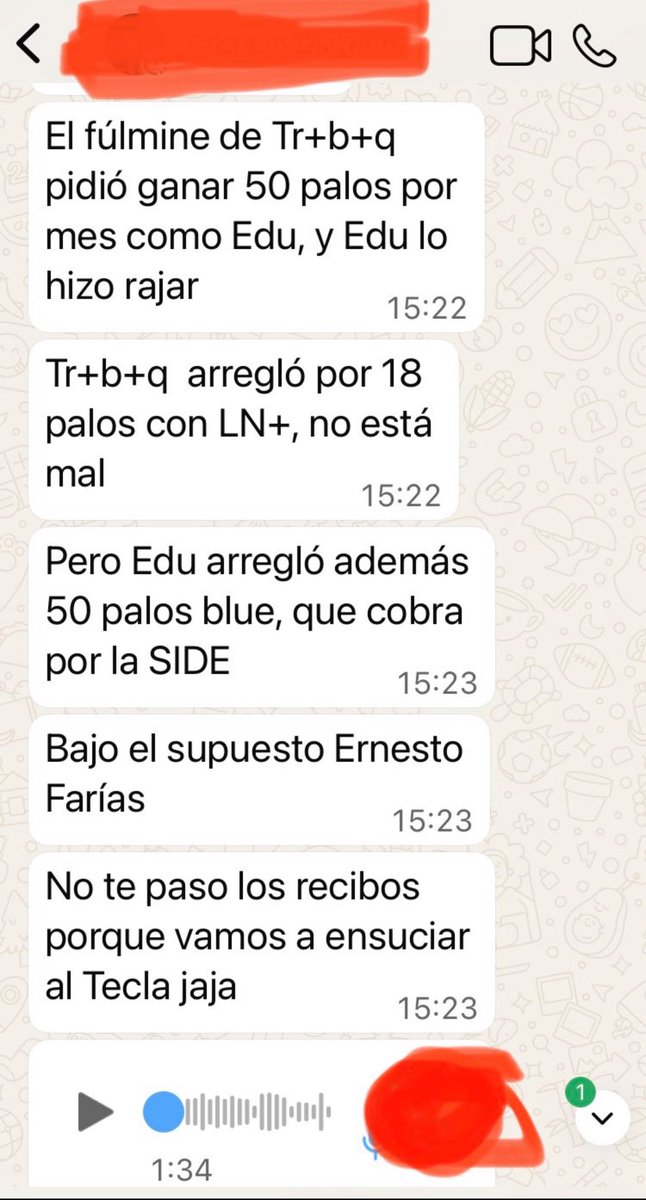 🟥⚠️❎Por la interna feroz en la SIDE estan filtrando información de los "ensobrados con la nuestra". Mientras festejan los ajustes a jubilados, discapacitados,con falsos mensajes, varios operadores cobran de cajas públicas. ¿Cómo era, "no odiamos lo suficiente a los periodistas?
