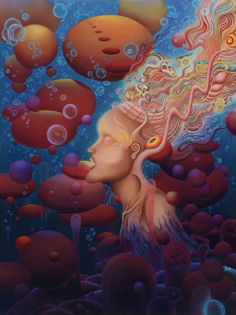 JHoppart's tweet photo. A voyager sinks through liquid space deep within his ever expanding mind. A visual journal of the weightlessness we feel when we stop resisting the current of our own consciousness.

Explore the inner light https://t.co/cssvWNHnWZ

#Floatation #VisionaryArt #JeffHopp #Surrealism https://t.co/nm1J5XwsqO