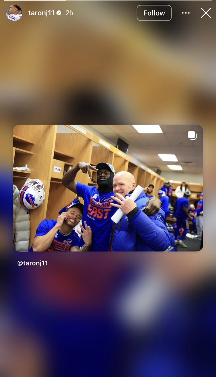 MPAndy's tweet image. Posted by Taron Johnson on @instagram. #Bills