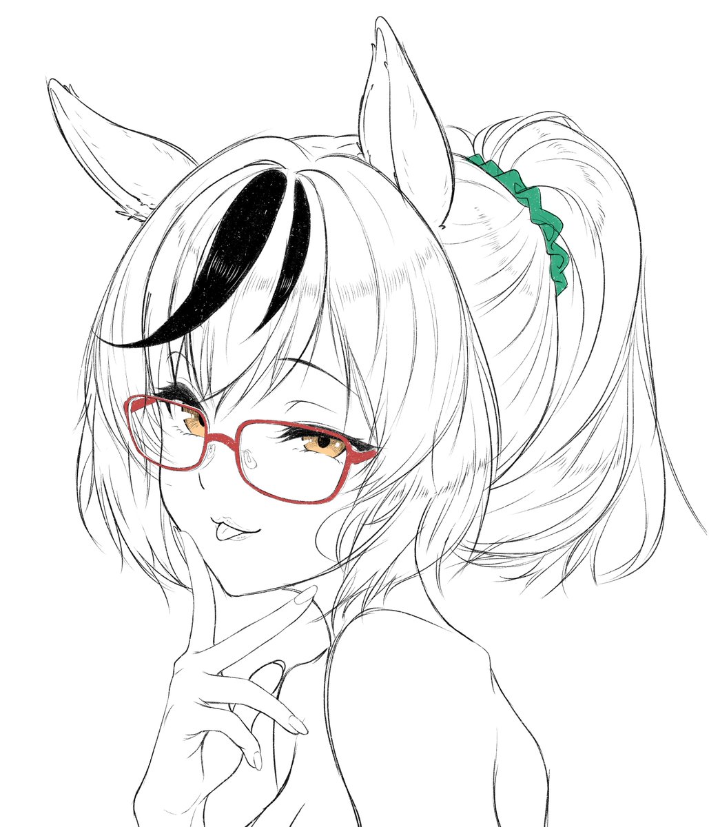 neko4xmata's tweet image. 「ネイチャ、眼鏡かけてろの、好きなの？」