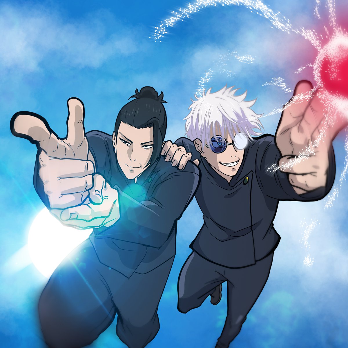 M1lk_Cassette's tweet photo. The strongest duo.🔵🔴✨
.
.
.
#satosugu #SatoruGojo #GojoSatoru #Gojo #GetoSuguru #SuguruGeto #getogojo  #JJK #jujutsukaisenseason3 #jjkfanart #jjk #fanart #jujutsukaisenfanart #呪術廻戦 #ごじょうさとる #五条悟 #夏油傑 #げとうすぐる https://t.co/LlLr6Fd29Y