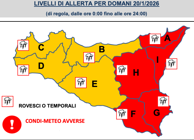 🚨 AREA MONUMENTALE CHIUSA
Domani 20/01/2026, per allerta meteo Arancione e Ordinanza Sindacale n.7 (19/01/2026) del Comune di Palermo, l’Area Monumentale della Cattedrale resterà chiusa.

🌐 cattedrale.palermo.it
#cultura #arte #palermo