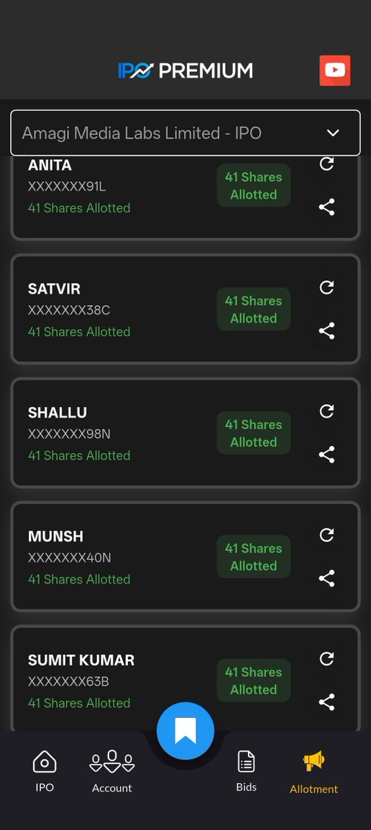 rajkumar_boora1's tweet photo. π’ Amagi Media Labs IPO β Allotment Update π
Got 6 allotments out of ~52 applications β
Allotment was tough due to heavy demand.
Now eyes on listing day performance π
More updates soon!
#AmagiIPO #IPOAllotment #IPOInsightHub https://t.co/hhYP0HsNop