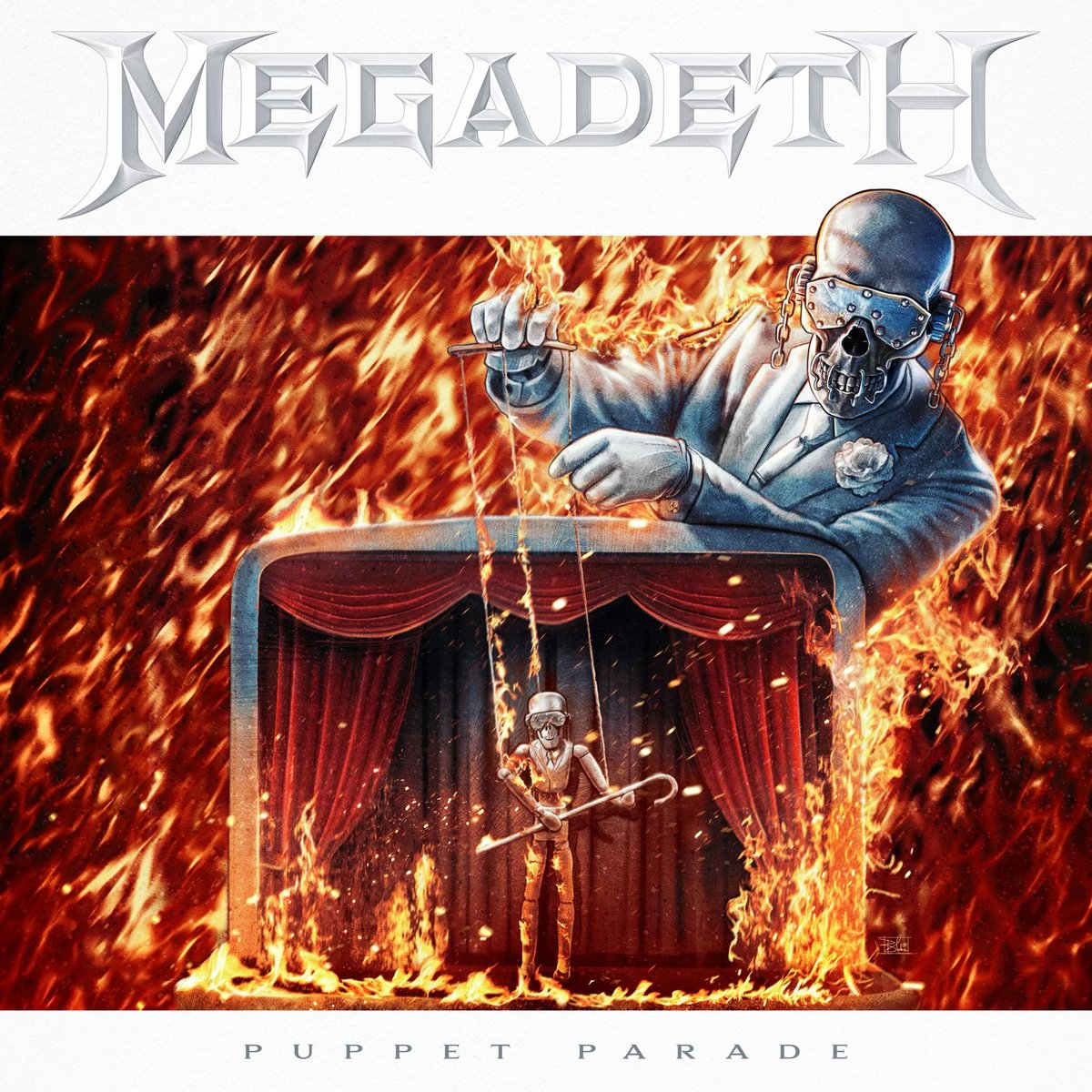Megadeth's tweet image. “Puppet Parade” is out now. Full album out Friday. The countdown continues. megadeth.com

Artwork by Blake Armstrong
