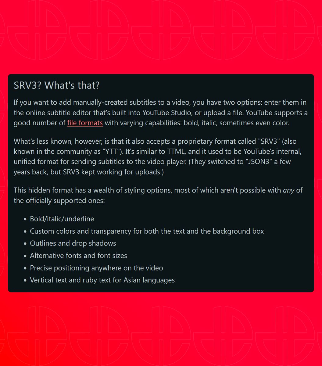 Dexerto's tweet image. YouTube are reportedly “cracking down” and deleting custom subtitles on videos

Hololive music videos are among those impacted, who use the “hidden” formats as they allow a much wider range of styling options on subtitles