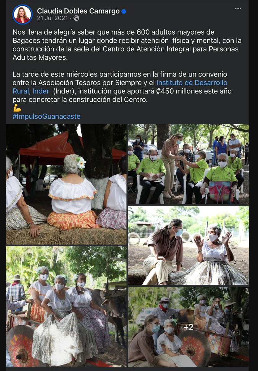 Fact check: Antes de hacer una critica hay que estar bien informados y no solo criticar por criticar, acá dos ejemplos de las muchas cosas que CLAUDIA ayudo a gestionar y que se llego a materializar en GUANACASTE