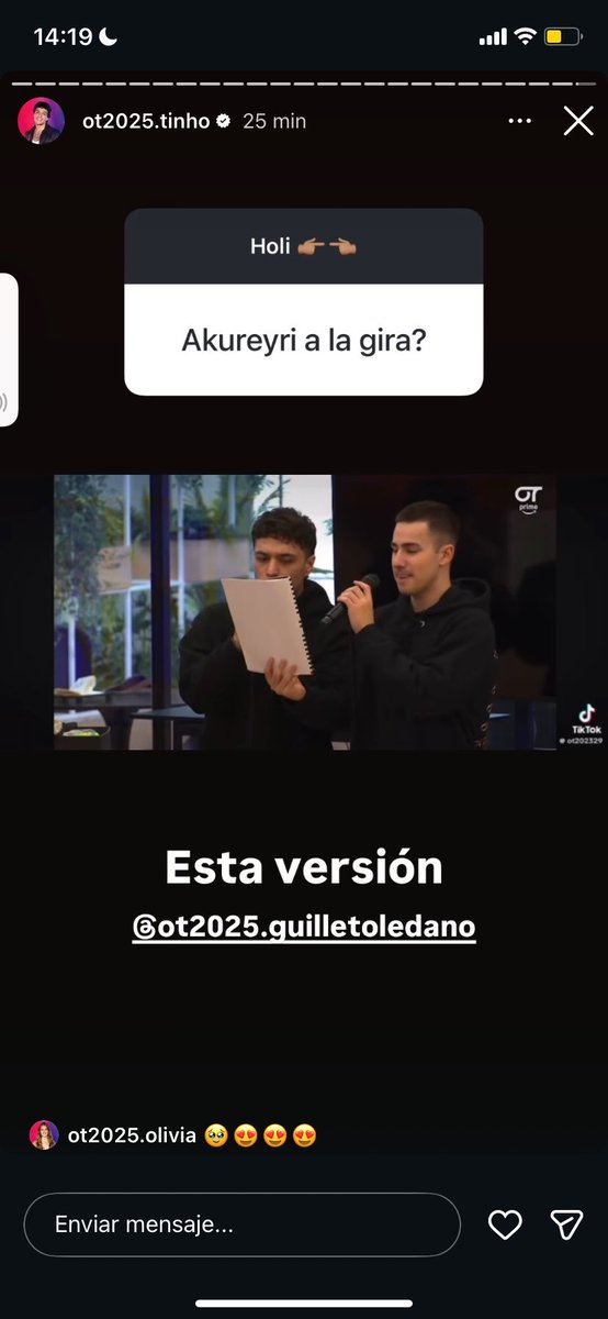 HOPExMIL's tweet image. Olivia quiere que thiño la reemplace en caso de que les toque akureyri ajjajaja